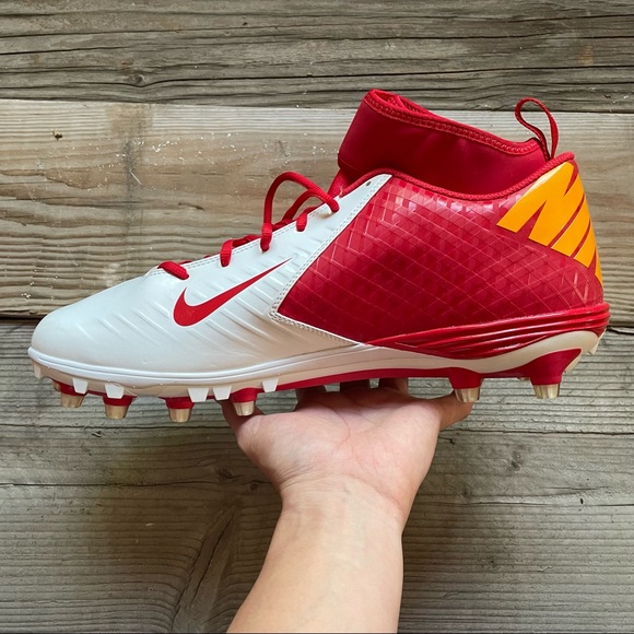 New Men Nike Lunarlon Superbad Pro Football Cleats Kansas City Chiefs Mahomes - Picture 3 of 8